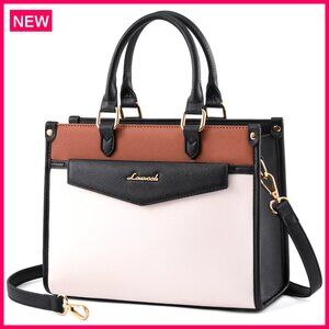 Waterproof PU Leather Tote Crossbody Bag with Anti-Theft Pocket